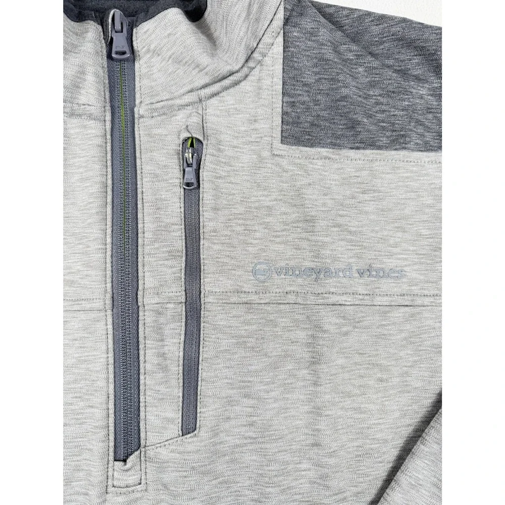 Vineyard‎ Vines XL Mens Performance Quarter Zip Pullover Gray Long Sleeve